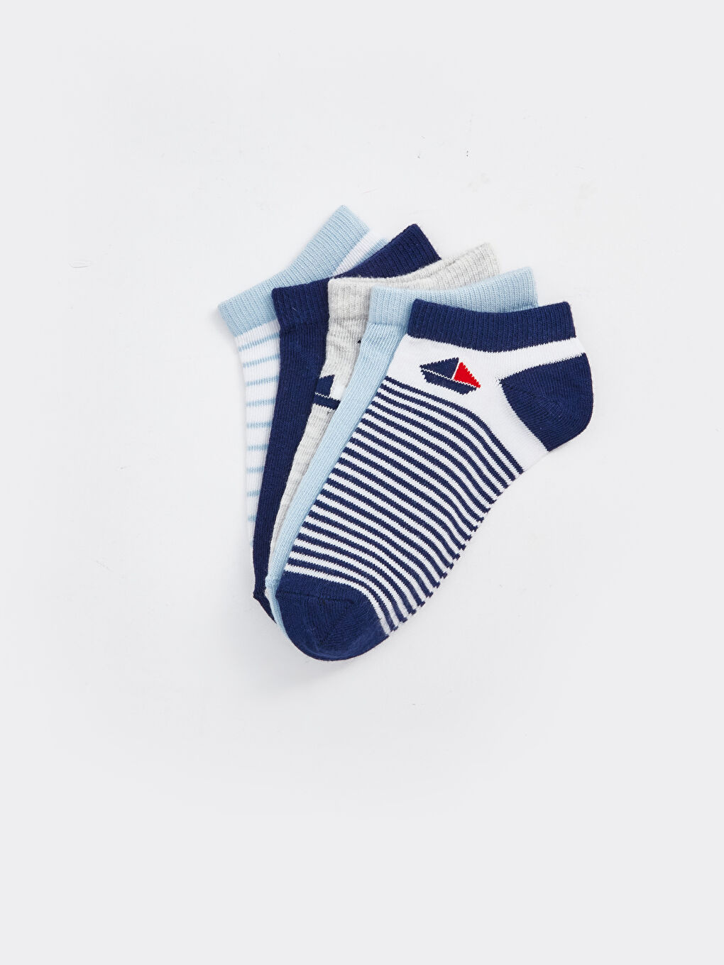 جوارب رياضية مخططة أولاد رضع - ٥ قطع-1
