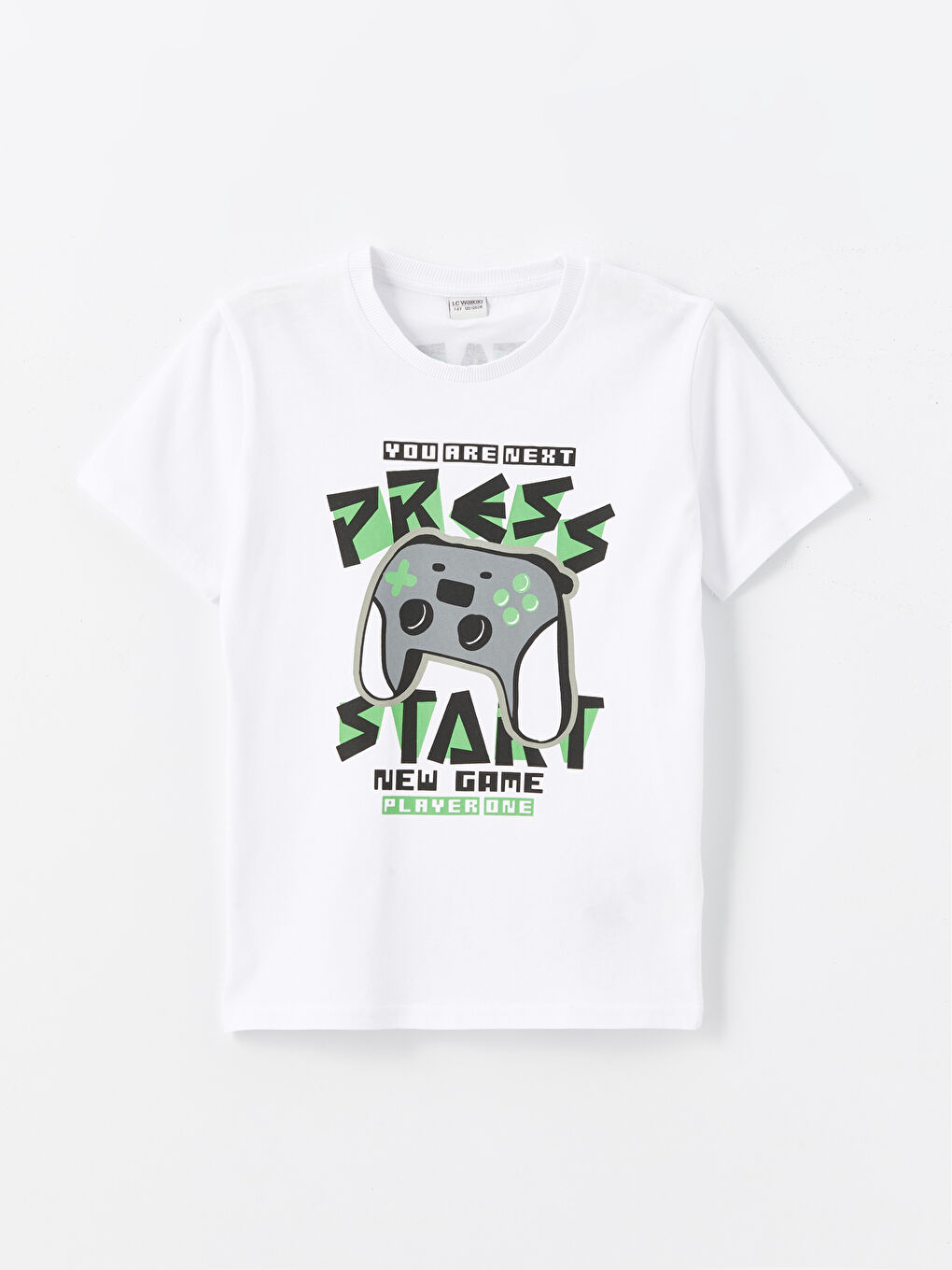Crew Neck Printed Short Sleeve Boys' T-Shirt -S4GO89Z4-Q6K