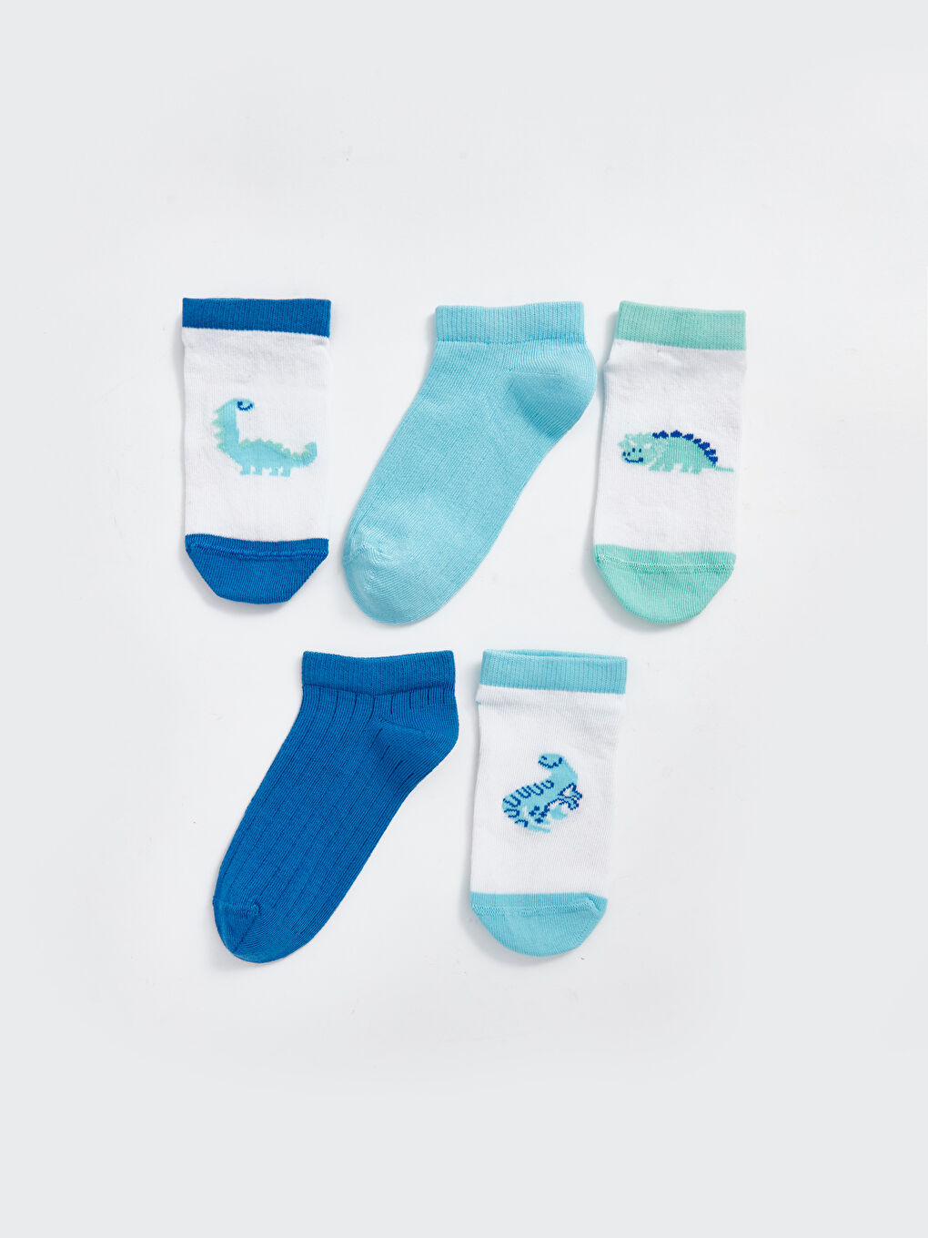 Printed Baby Boys Trainer Socks 5 Pack