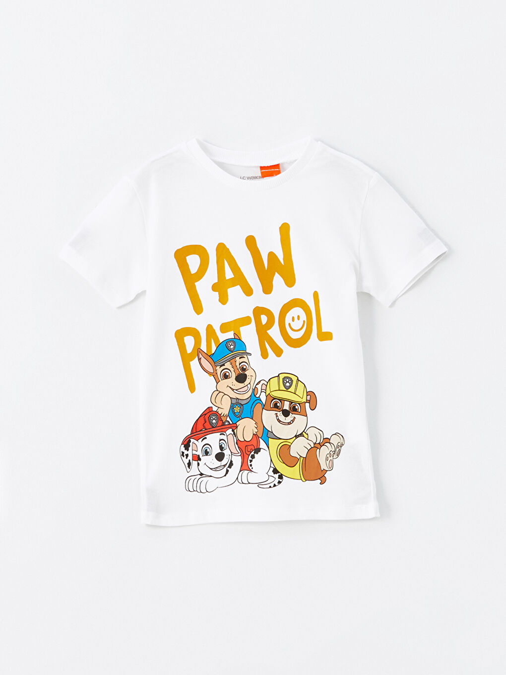 Yeşil Bisiklet Yaka Kısa Kollu Paw Patrol Baskılı Erkek Bebek Tişört