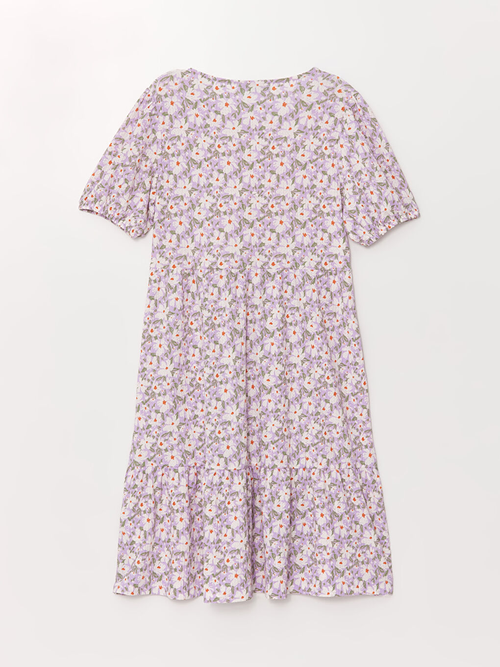 Crew Neck Floral Short Sleeve Maternity Dress -S4GP70Z8-LSC