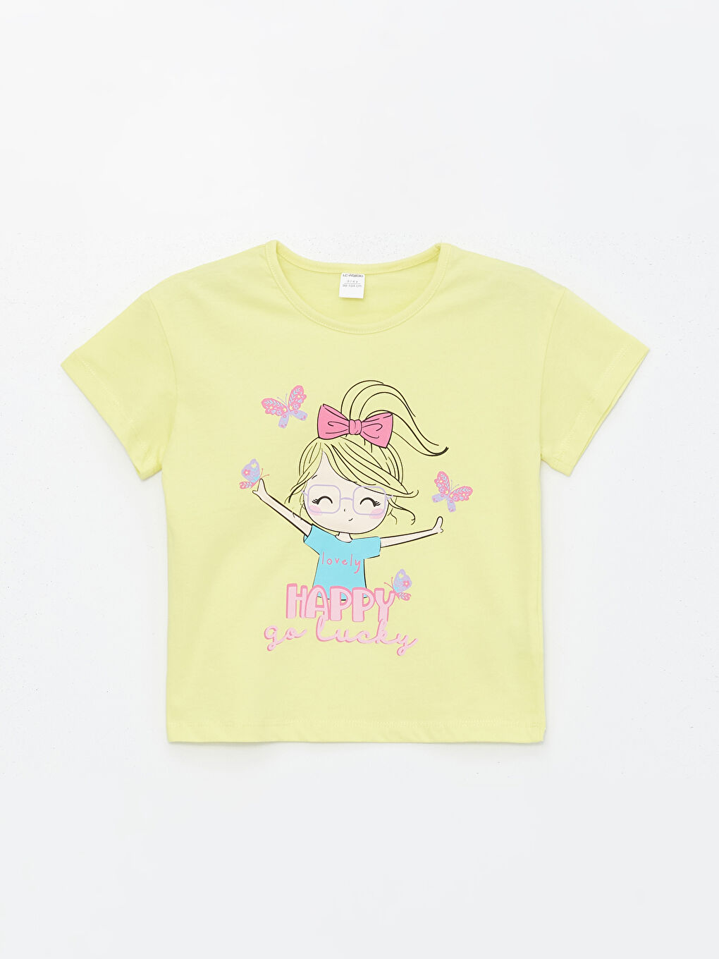 Crew Neck Printed Short Sleeve Baby Girl T-Shirt, Pack of 2 -S4GP82Z1-FPR