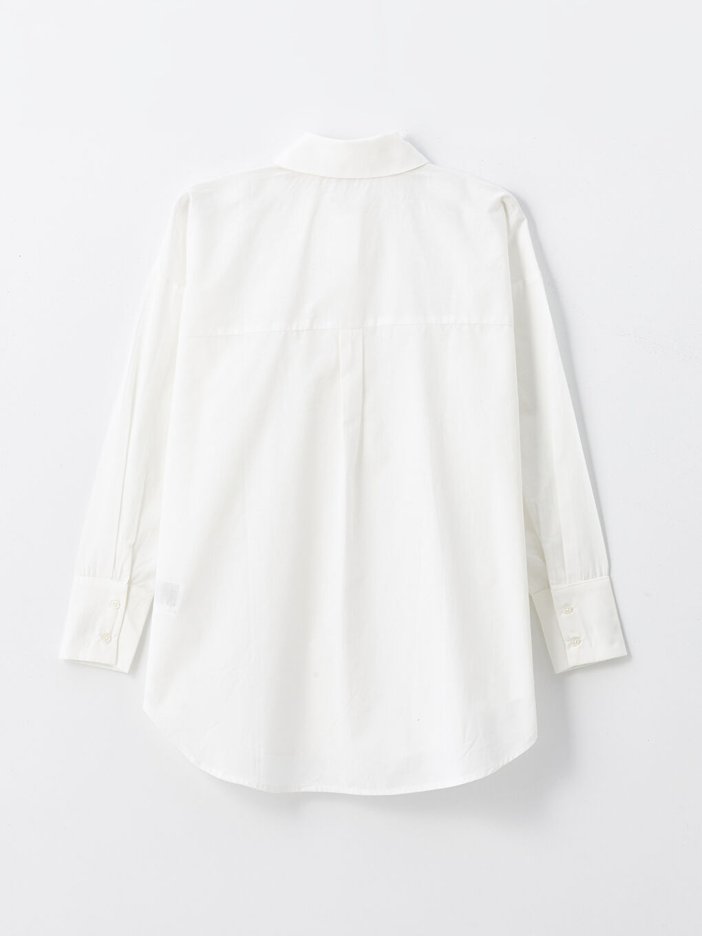 Plain Oversize Poplin Women's Shirt Tunic-6