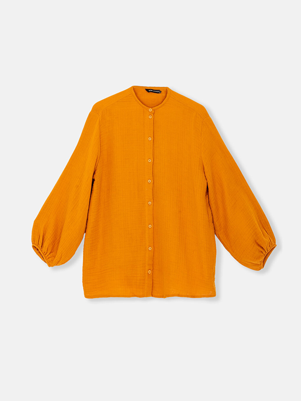 Grandad Collar Plain Poplin Women's Shirt Tunic