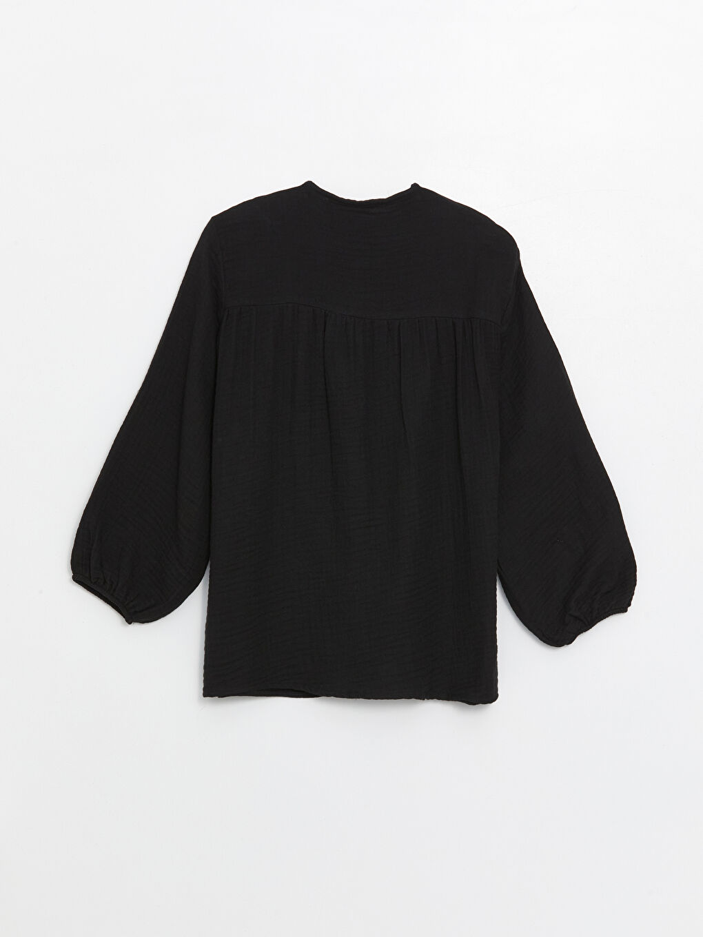 تونيك قميص نسائي بوبلين سادة بياقة الجد-6