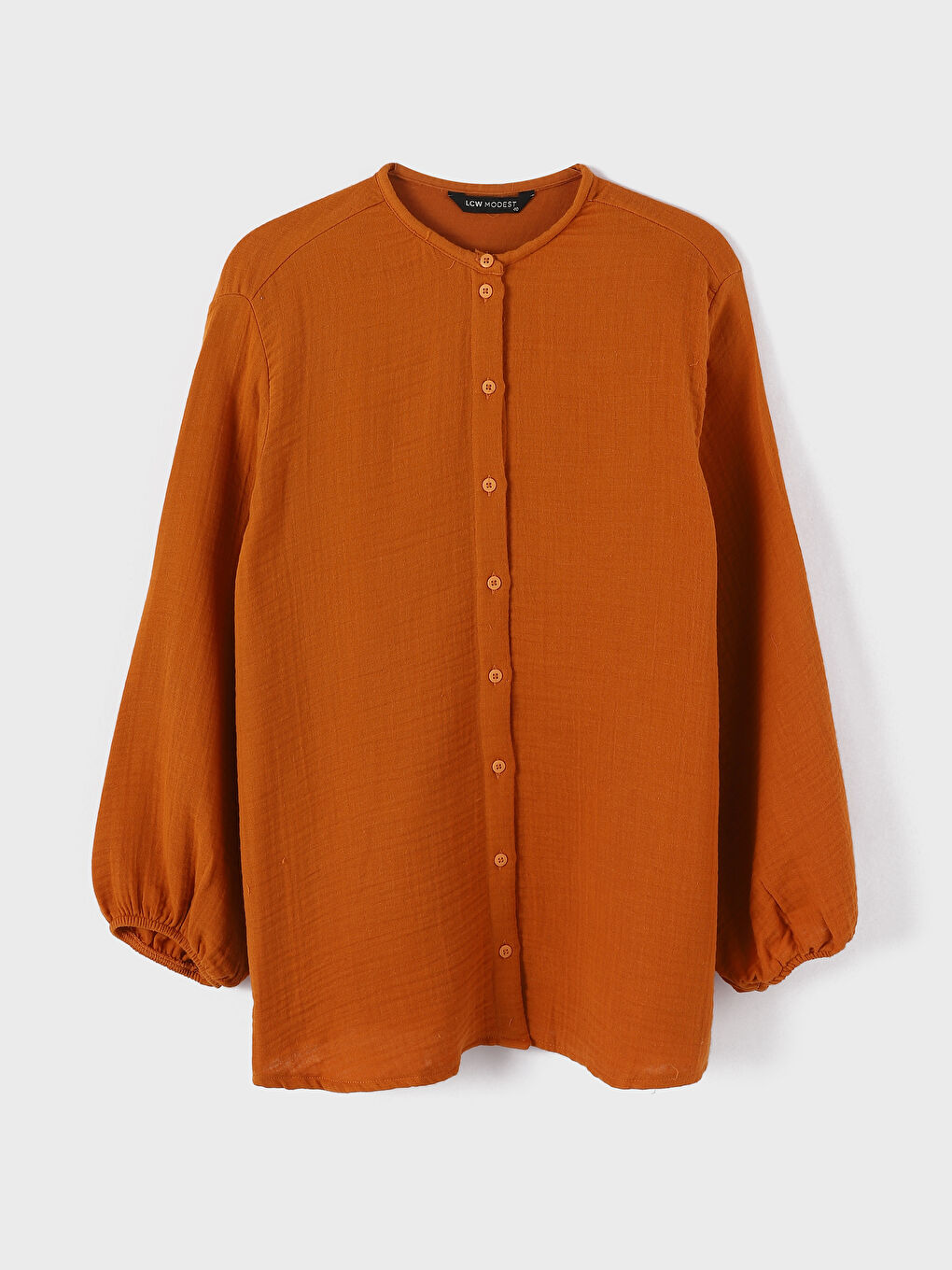 Grandad Collar Plain Poplin Women's Shirt Tunic