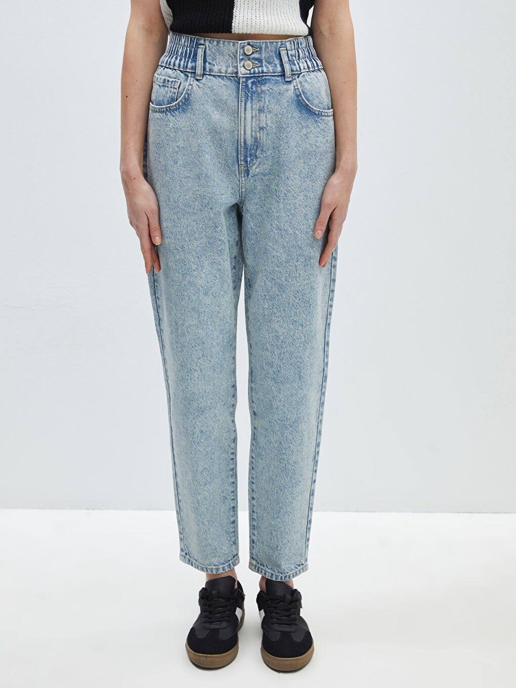 LCW Jeans Elasticated Waist Slouchy Fit Women's Jeans -S4GQ20Z8-311