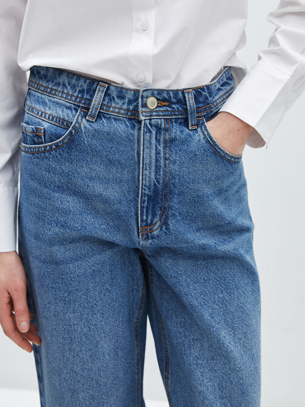 Женские широкие джинсы-2