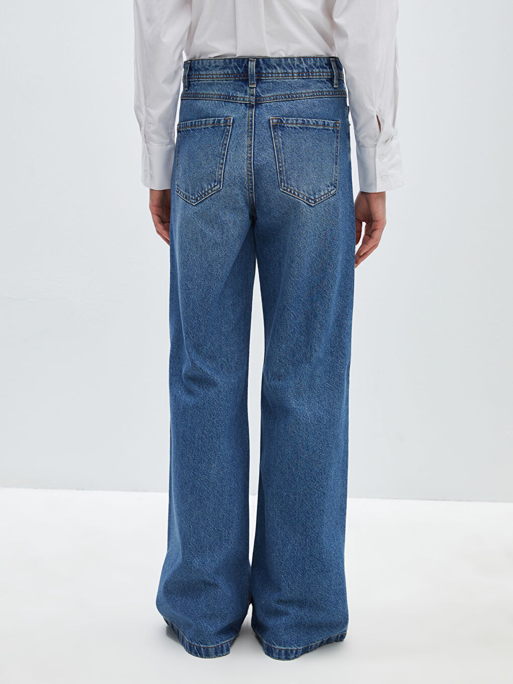 Женские широкие джинсы-4