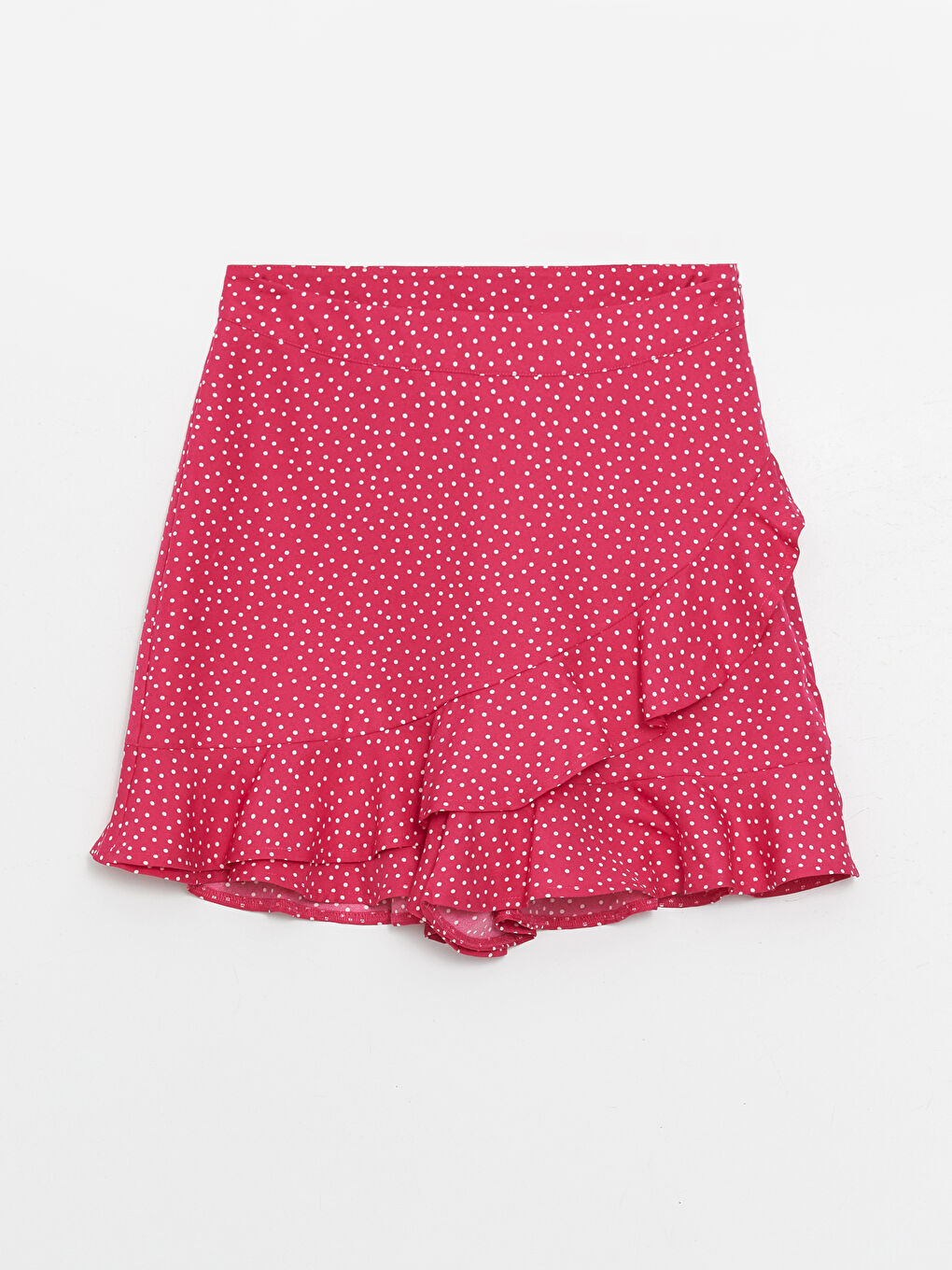 Polka Dot Women's Skirt with Zippered Waist -S4GQ42Z8-LT4