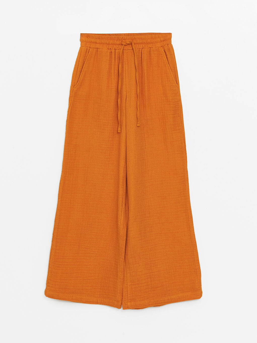 Pantalon pour Femmes en Mousseline à Taille Élastiquée et Coupe Ample-4