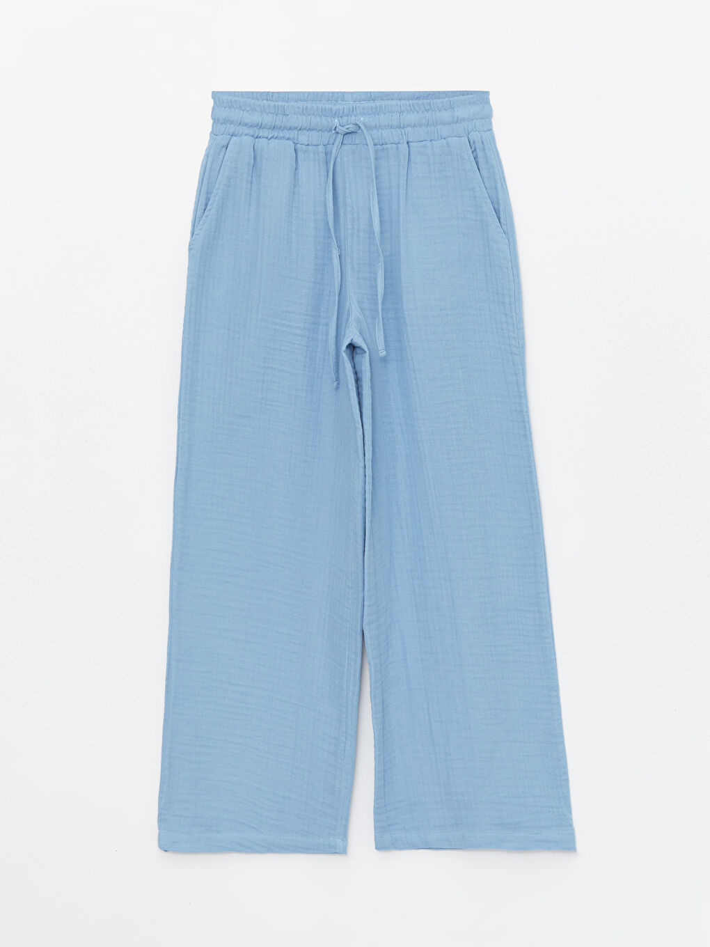 Elasticated Waist Loose Fit Muslin Women's Trousers-4