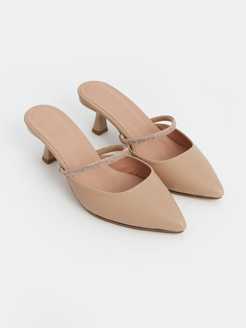 Pointed Toe Stone Detailed Women's Heeled Shoes -S4GQ97Z8-VVB