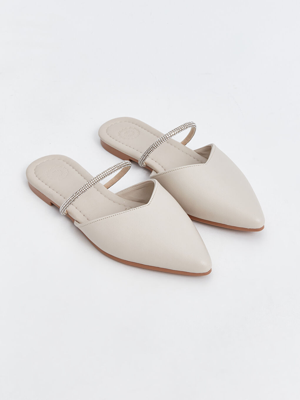 Cross-Banded Pointed Toe Women's Flat Shoe -S4GR13Z8-S3W