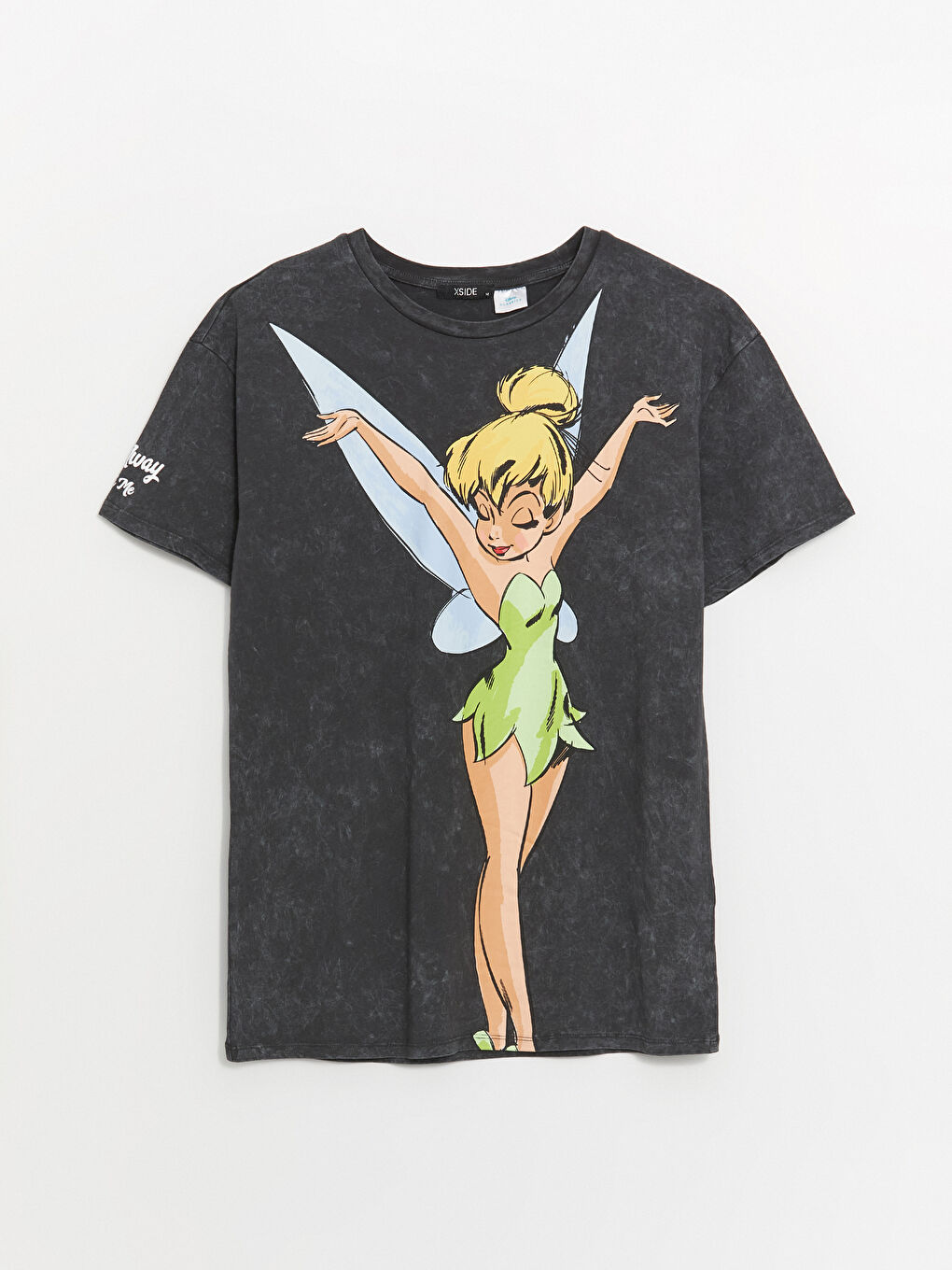 Crew Neck Tinker Bell Printed Short Sleeve Women's T-Shirt -S4GS02Z8-RFL