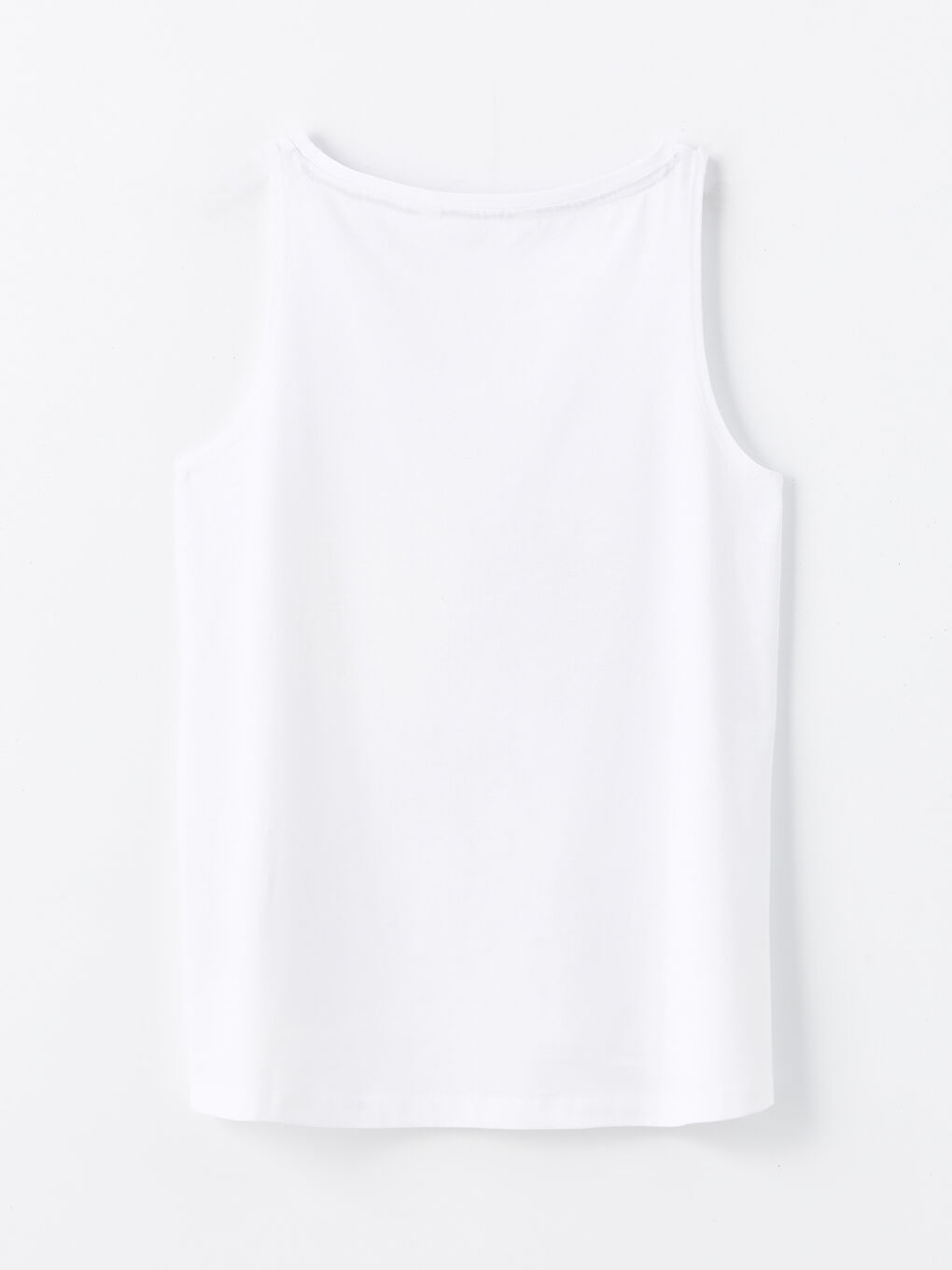 Beyaz U Yaka Baskılı Kadın Pijama Üst-1