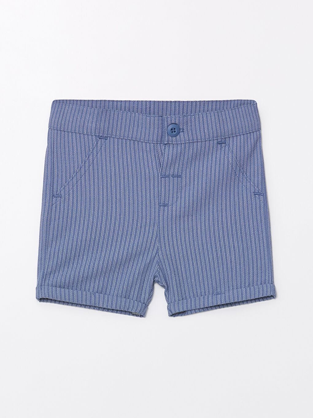 Mavi Çizgili Erkek Bebek Şort