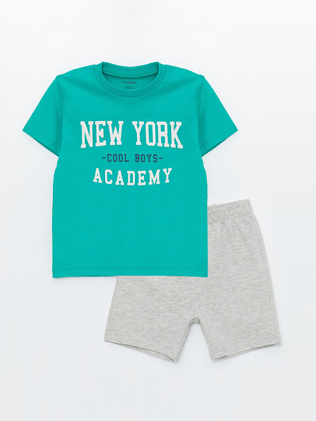 Crew Neck Short Sleeve Printed Baby Boy T-Shirt and Shorts 2-Piece Set -S4GS69Z1-GTZ