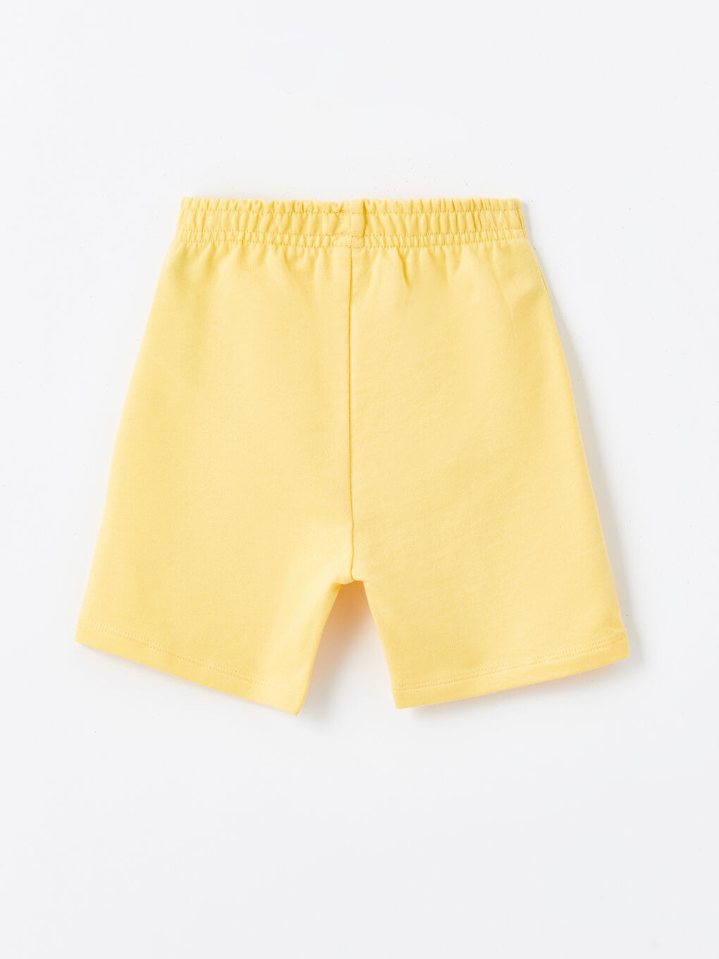 Sarı Beli Lastikli Basic Erkek Bebek Şort-1