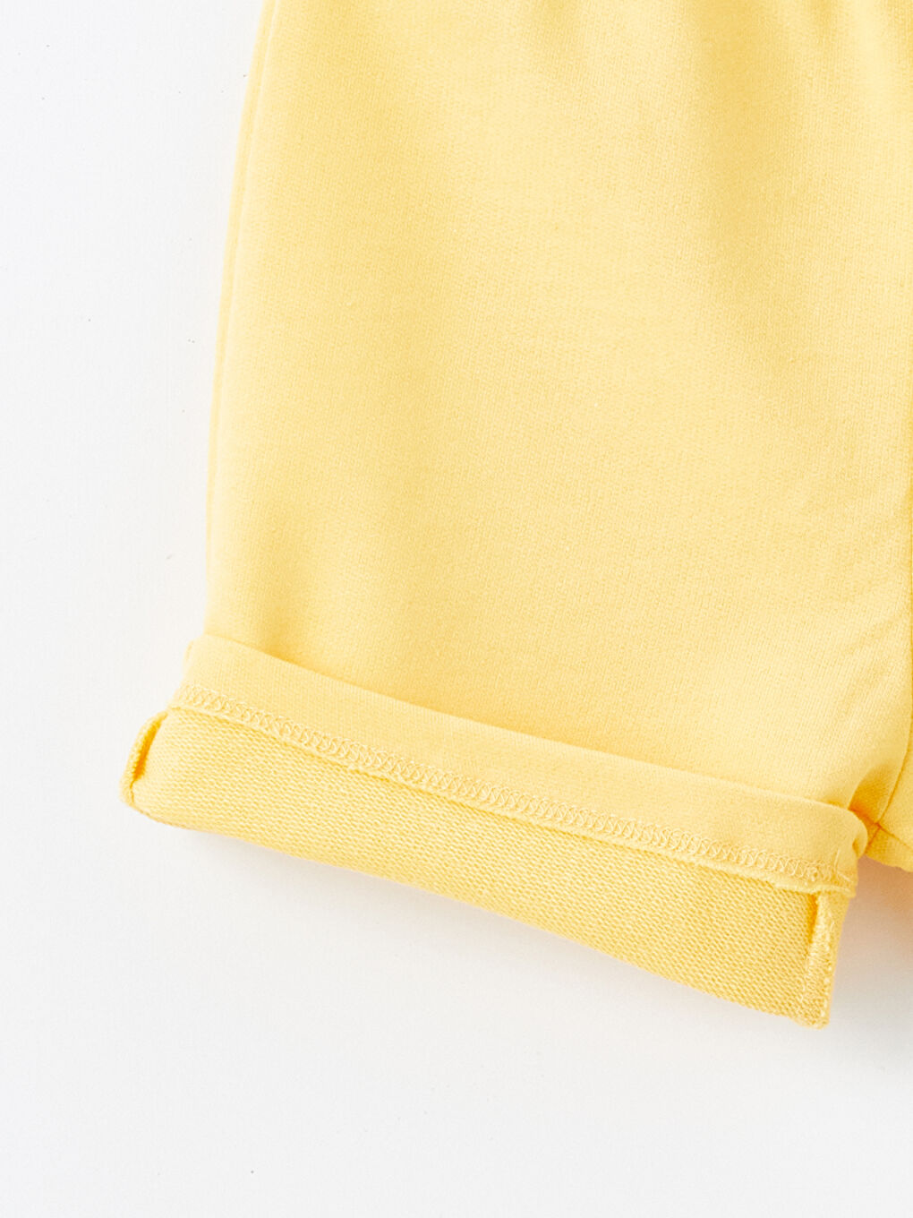 Sarı Beli Lastikli Basic Erkek Bebek Şort-2