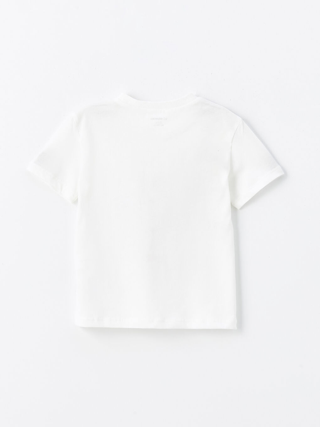 Ekru Bisiklet Yaka Kısa Kollu Baskılı Erkek Bebek Tişört-1