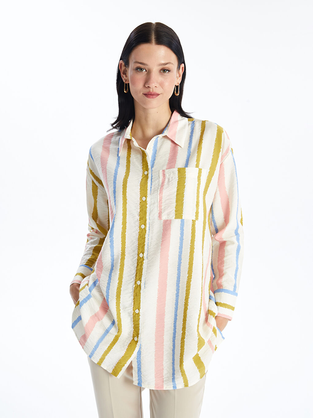 قميص تونيك منقوش للسيدات