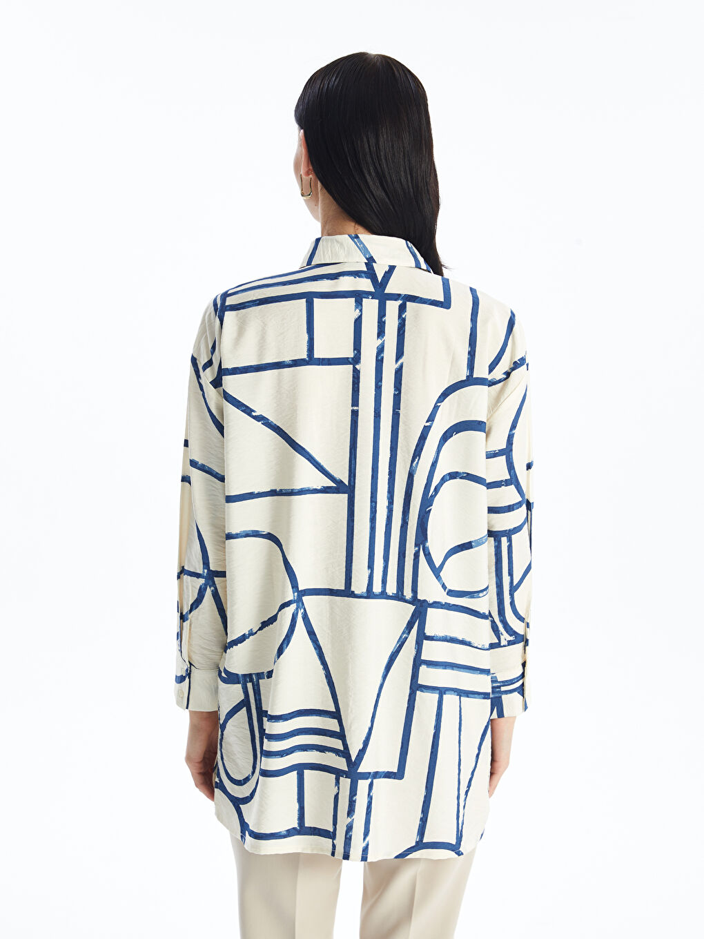 قميص تونيك منقوش للسيدات-4