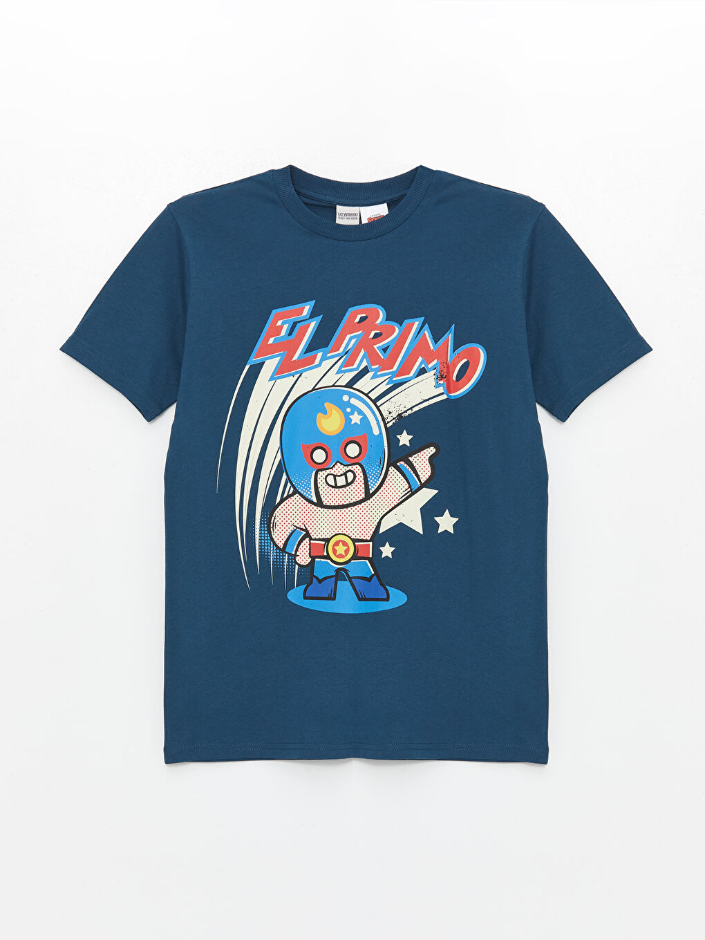 Petrol Bisiklet Yaka Brawl Stars Baskılı Kısa Kollu Erkek Çocuk Tişört