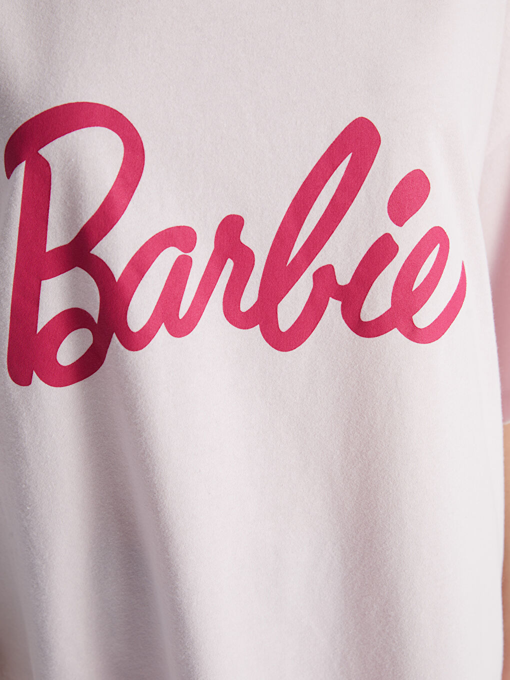 LCW HOME Crew Neck Barbie Printed Short Sleeve Women's T-Shirt -S4GT94Z8-JH4