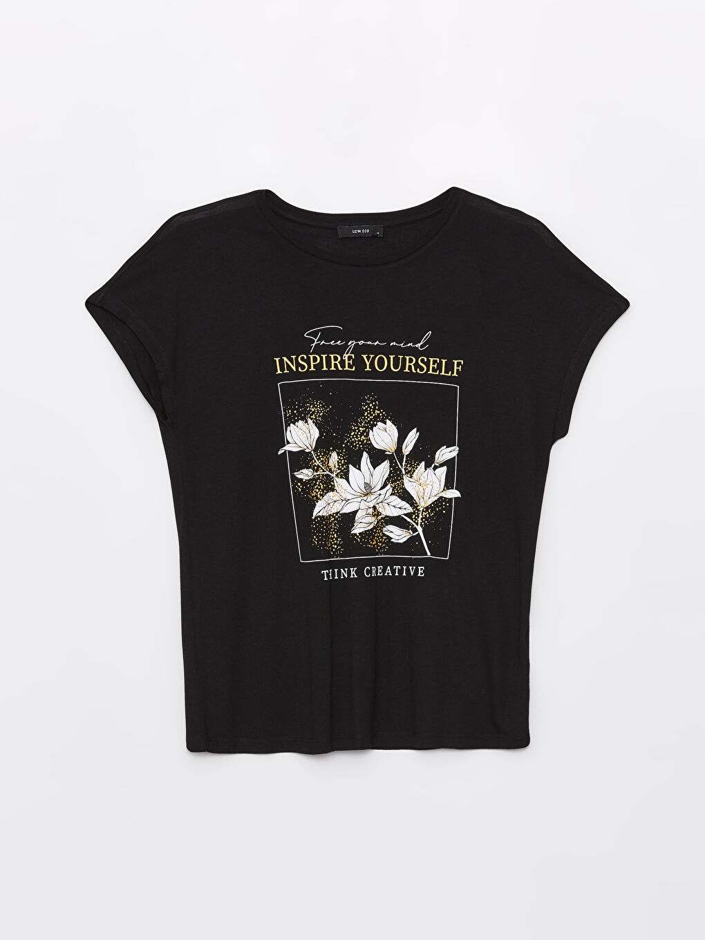 Crew Neck Printed Short Sleeve Women's T-Shirt-5