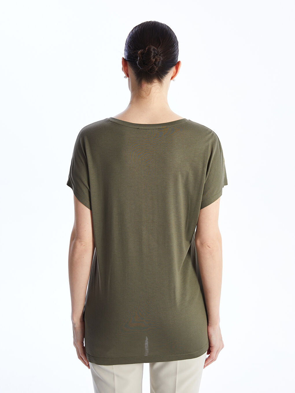 Crew Neck Printed Short Sleeve Women's T-shirt -S4GU13Z8-HCZ