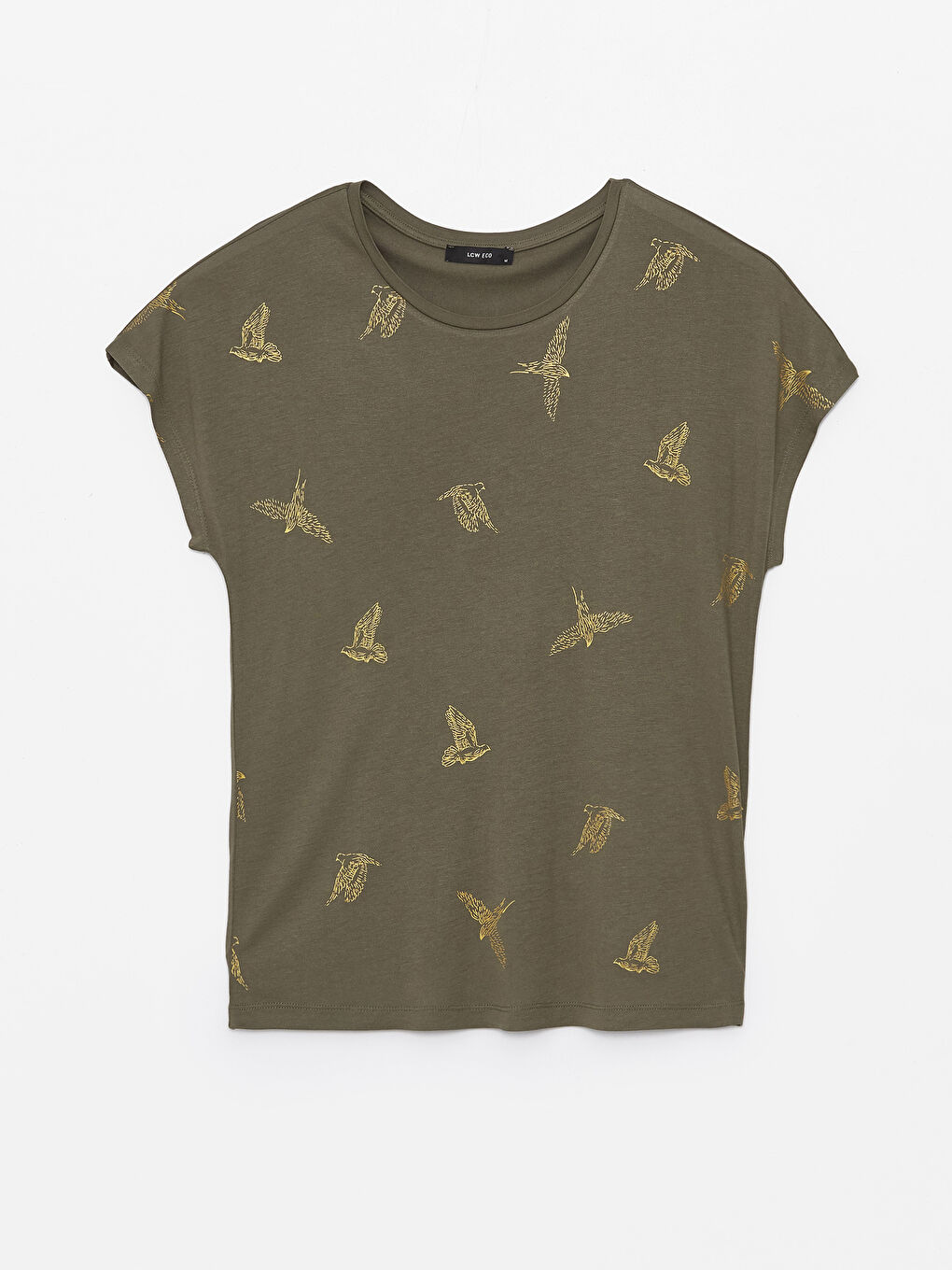 Crew Neck Printed Short Sleeve Women's T-shirt -S4GU13Z8-HCZ