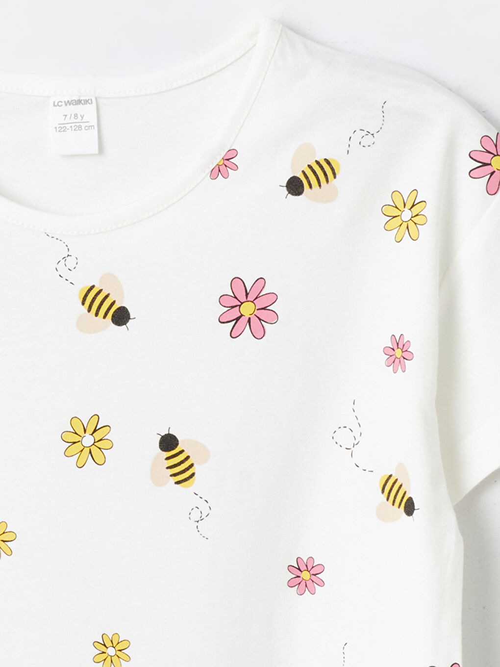 LCW Kids Crew Neck Short Sleeve Printed Baby Girls' T-Shirt -S4GU32Z1-R9J