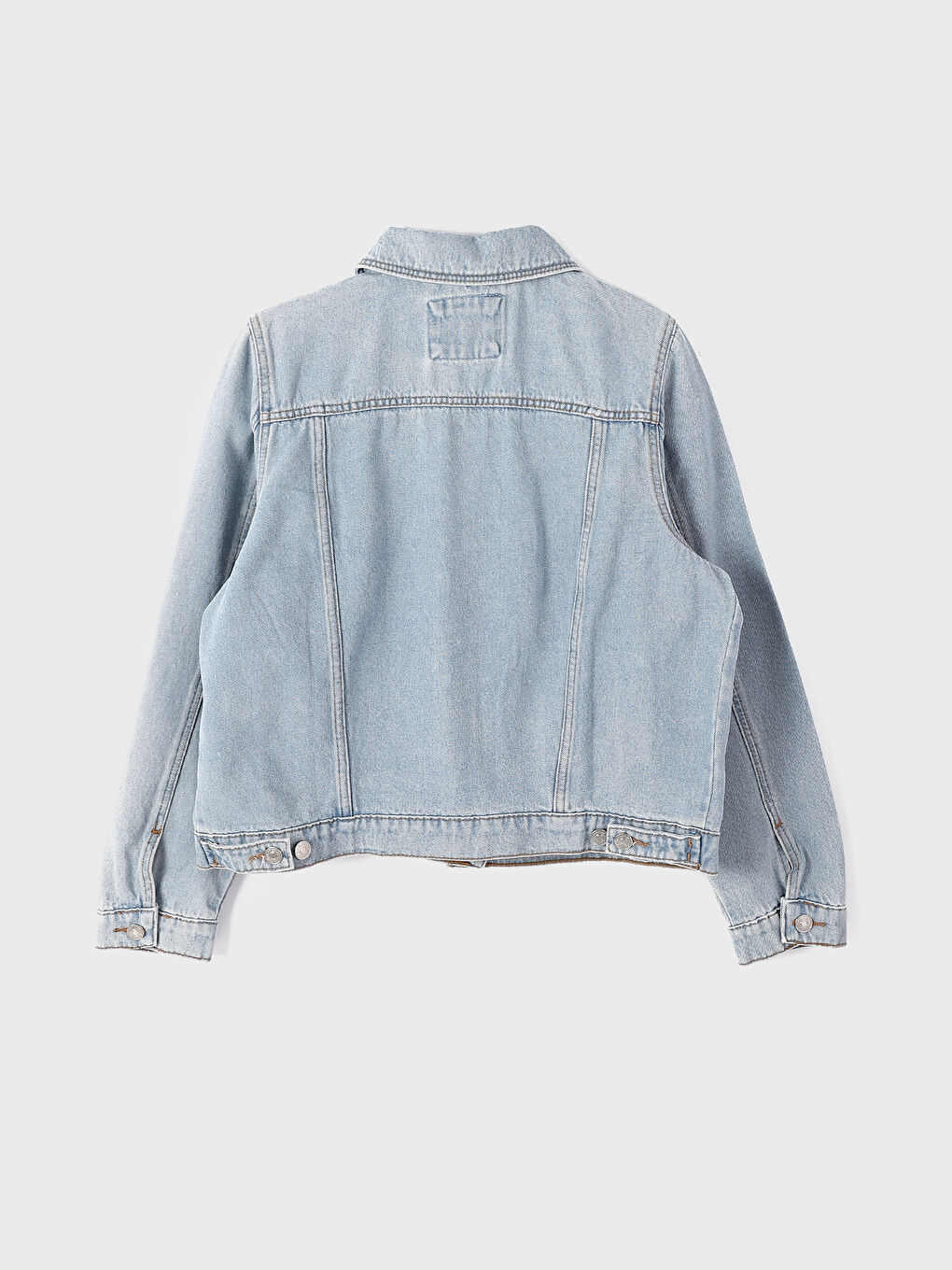 Pocket Detailed Plain Long Sleeve Women's Denim Jacket-1