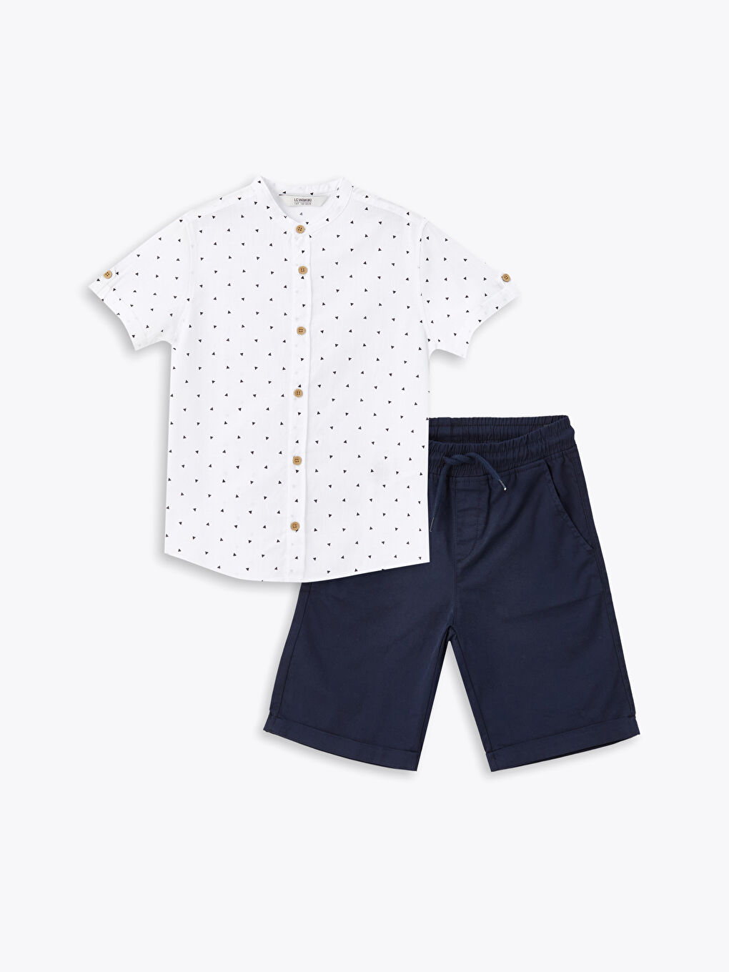 Magnificent Collar Boy Shirt and Shorts -S4GU40Z4-LSJ