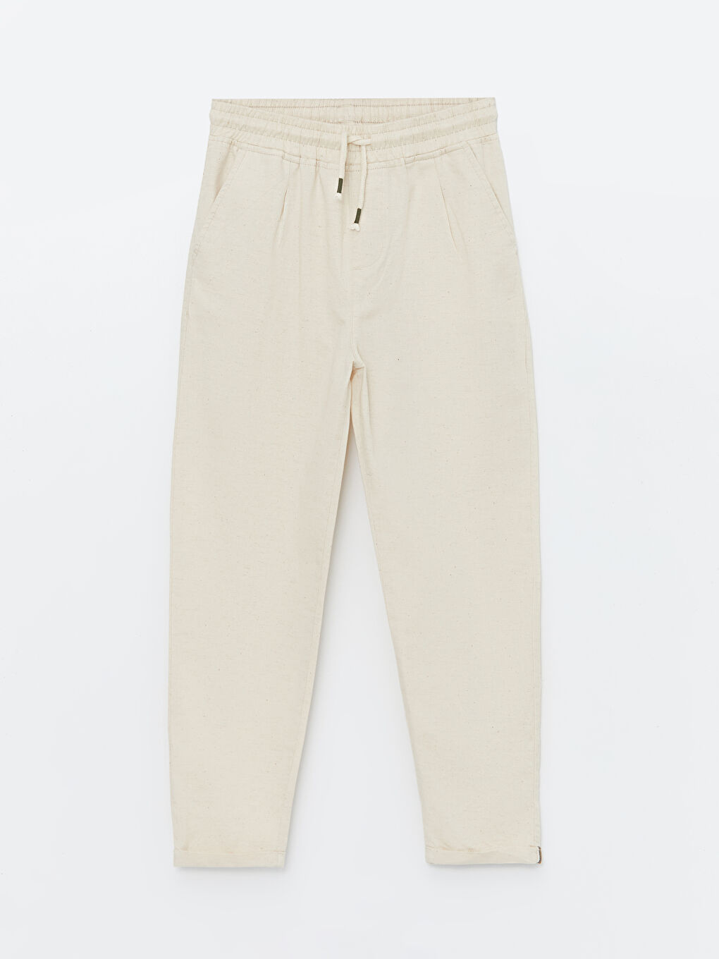 Relaxed Fit Elasticated Waist Linen Blend Boys' Trousers-2