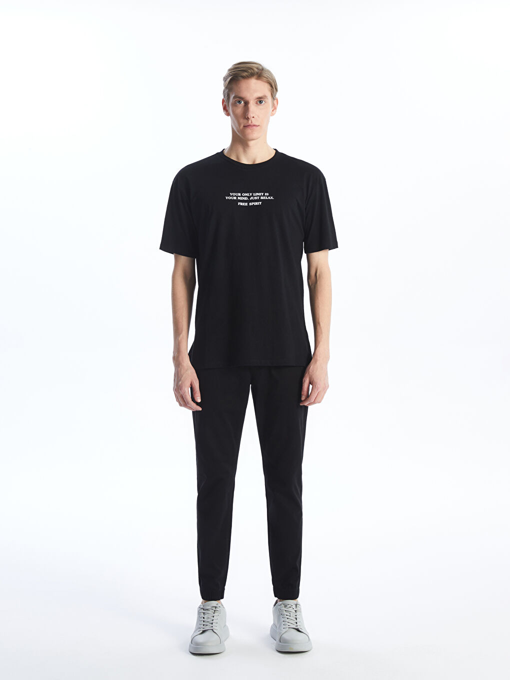 Crew Neck Short Sleeve Printed Combed Cotton Men's T-shirt-2