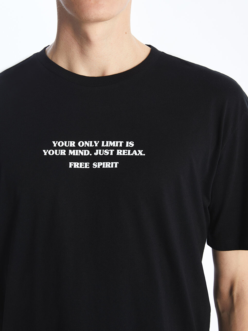 Crew Neck Short Sleeve Printed Combed Cotton Men's T-shirt-3