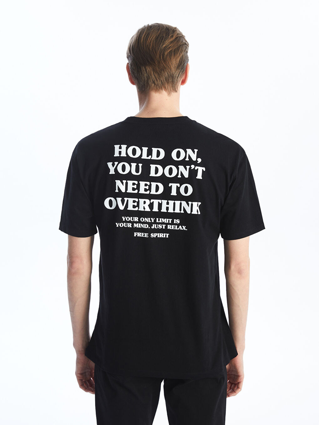 Crew Neck Short Sleeve Printed Combed Cotton Men's T-shirt-4