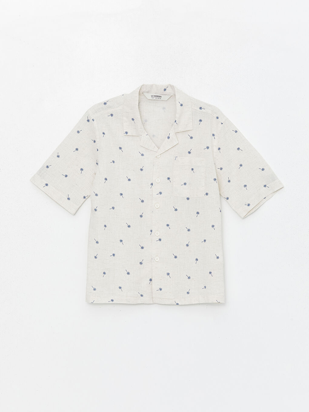 Patterned Linen Blend Boy Shirt -S4GV58Z4-LRA
