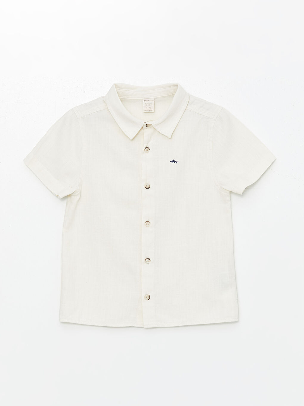 Beyaz Kısa Kollu Erkek Bebek Gömlek ve Şort 2'li Takım-4