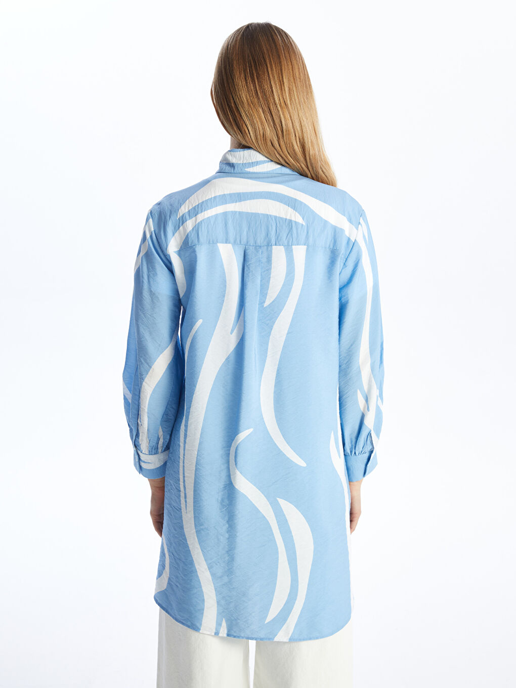 Patterned Women's Shirt Tunic -S4GY24Z8-LQQ