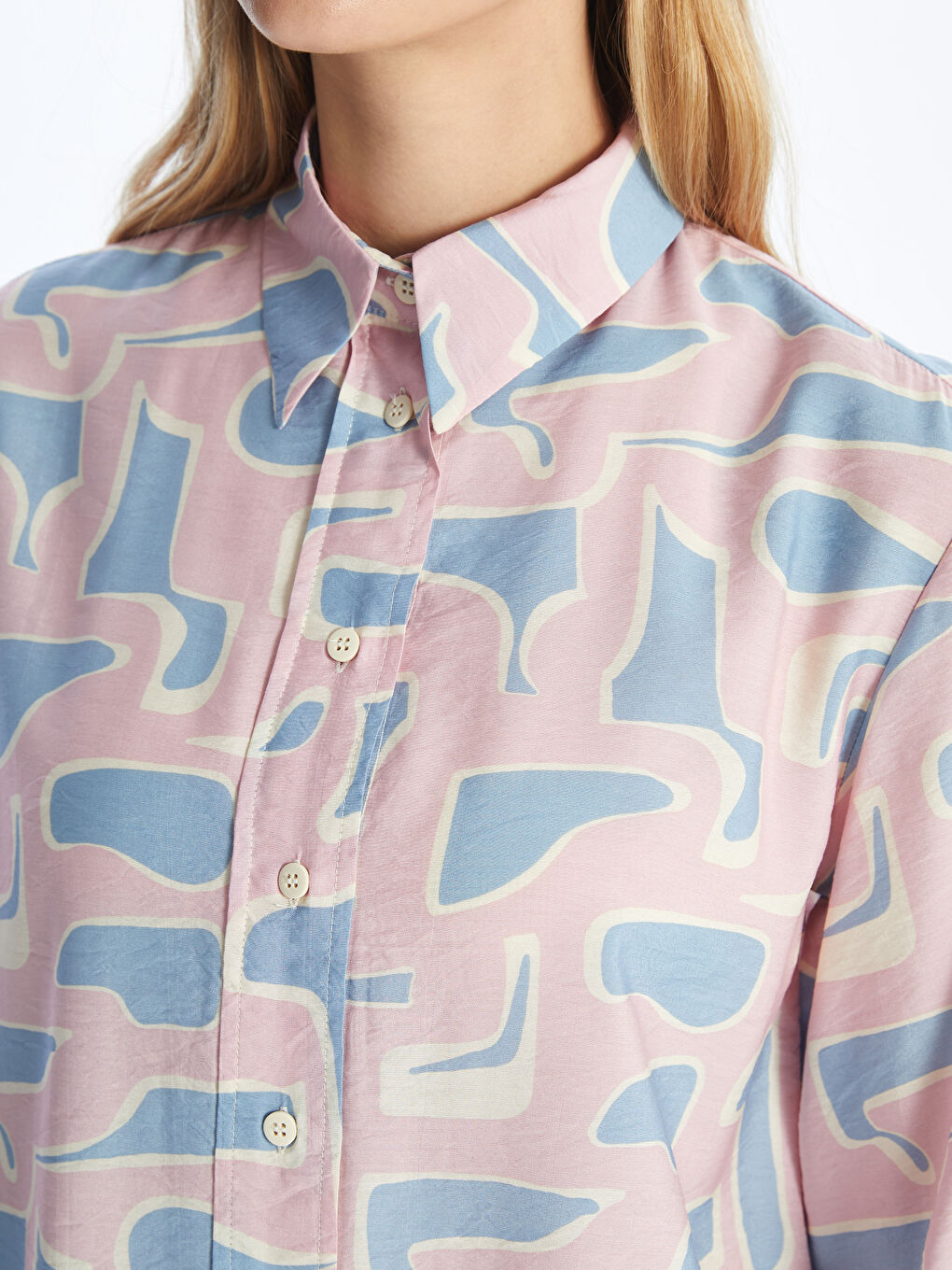 Patterned Women's Shirt Tunic-3