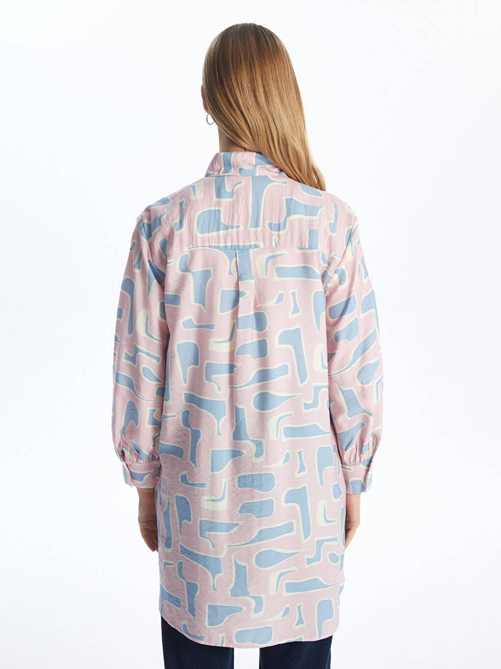 Patterned Women's Shirt Tunic-4