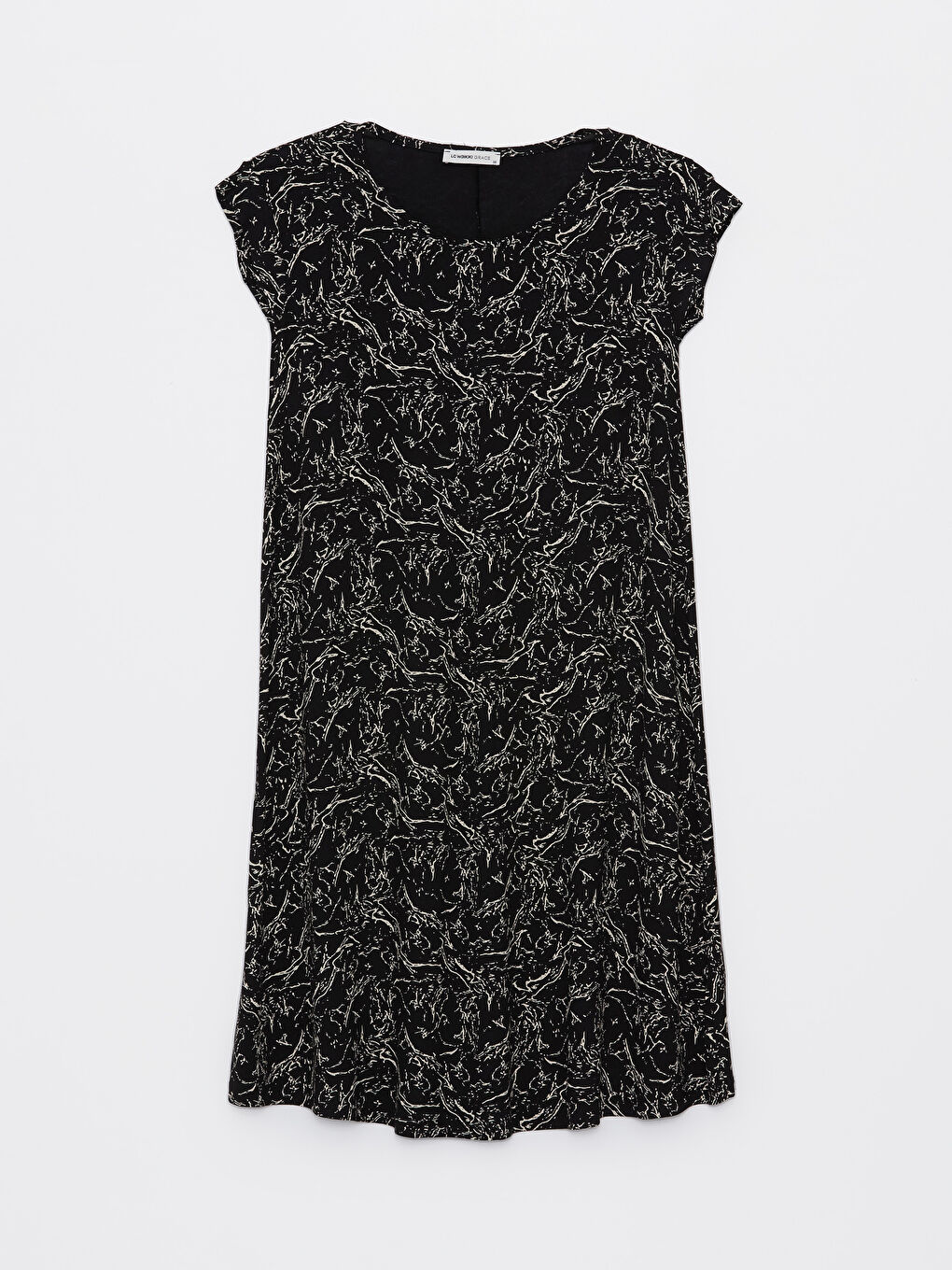 Crew Neck Patterned Short Sleeve Women's Dress -S4GY75Z8-LQJ