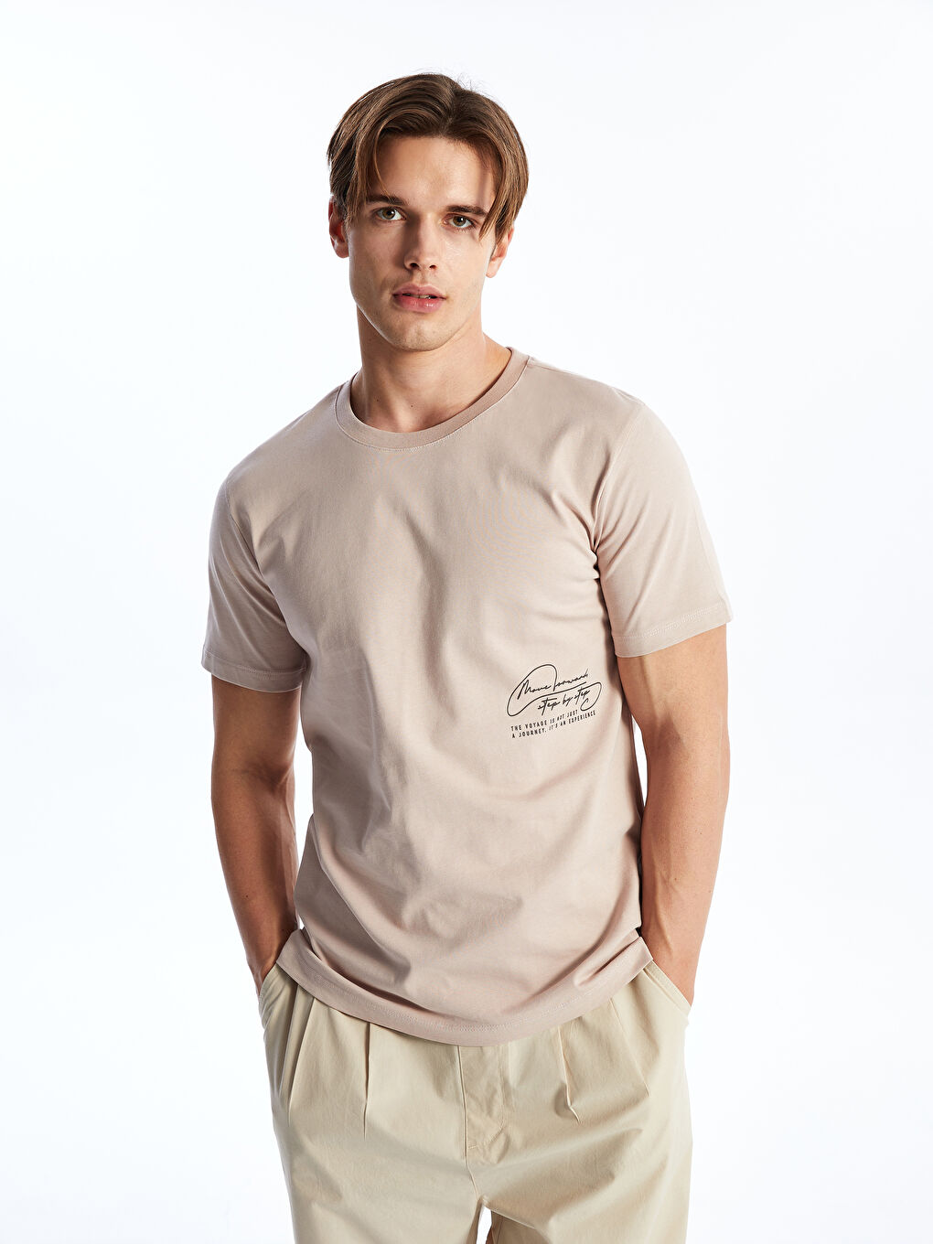 Crew Neck Short Sleeve Printed Men's T-shirt -S4H015Z8-VY3