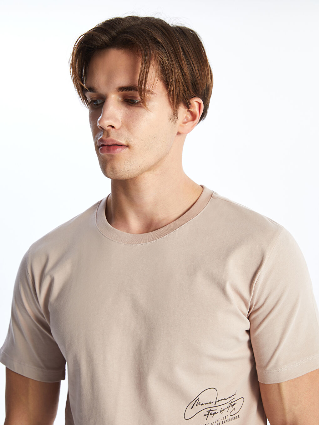 Crew Neck Short Sleeve Printed Men's T-shirt -S4H015Z8-VY3