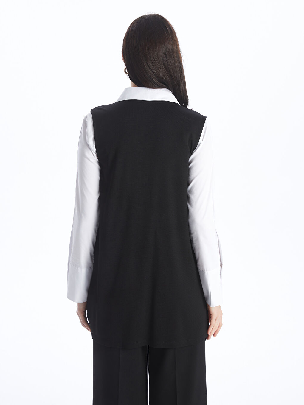 V Neck Regular Women's Vest -S4H067Z8-CVL