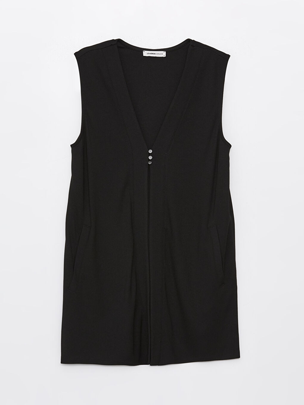 V Neck Regular Women's Vest -S4H067Z8-CVL