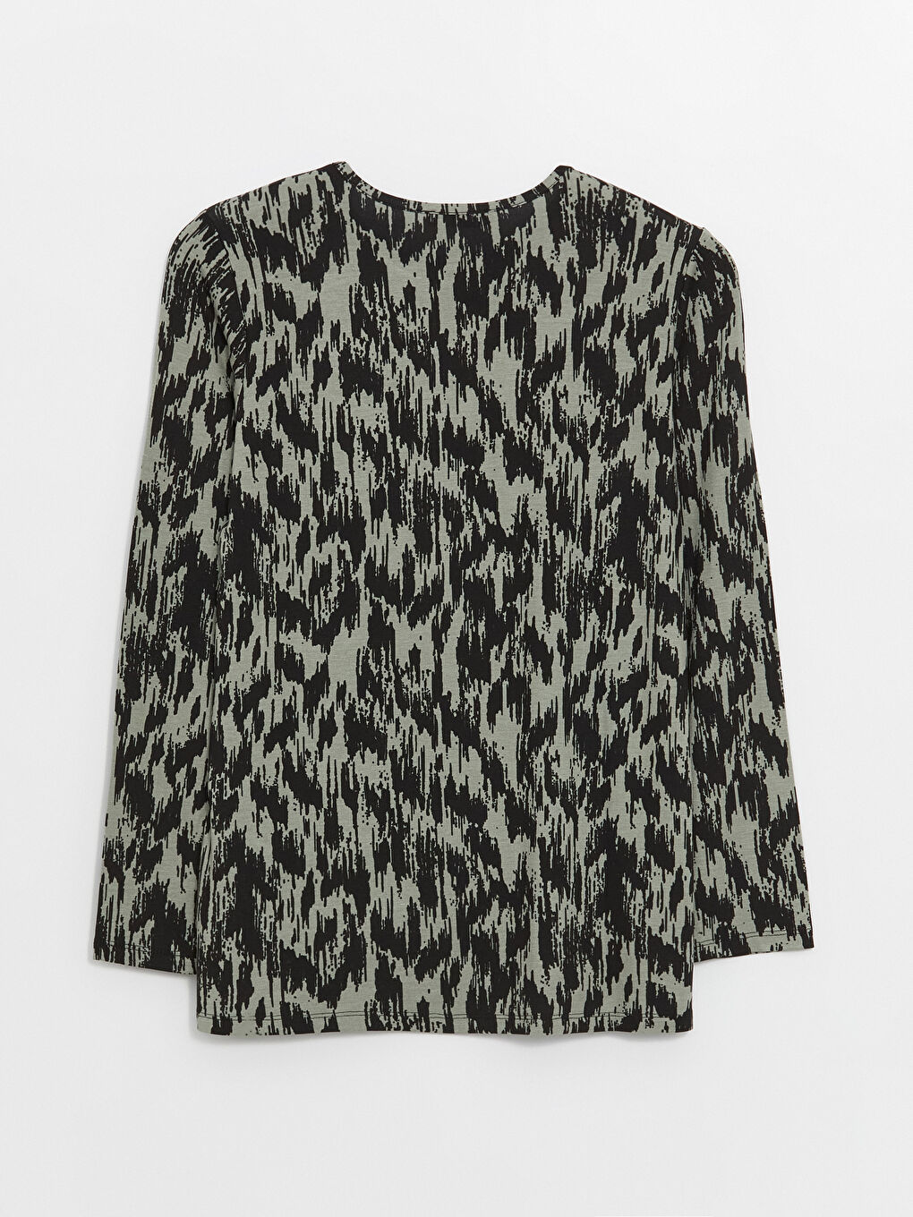 Crew Neck Patterned Long Sleeve Women's T-shirt -S4H107Z8-LRF